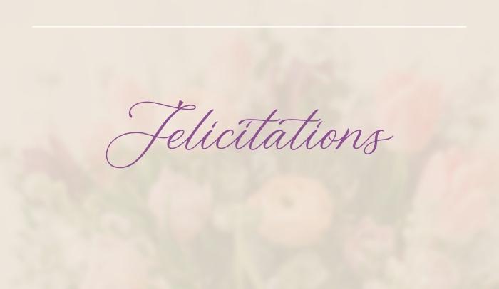 Félicitations